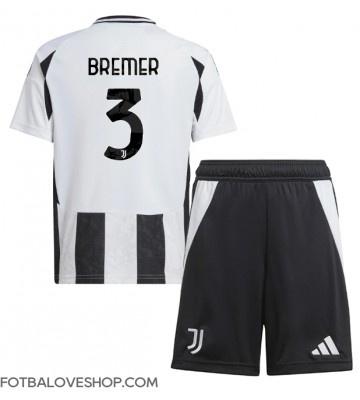 Juventus Gleison Bremer #3 Dětské Domácí Dres 2024-25 Krátký Rukáv (+ trenýrky)